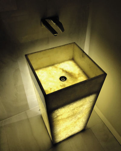 Free-standing washbasin - PASIFIK GRANIT - marble / custom / backlit