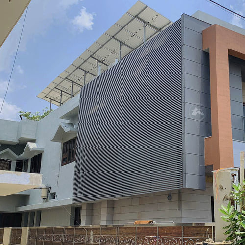 Metal solar shading - GRILLE 2550 - Axes in Excess - aluminum / aluminium / for facade