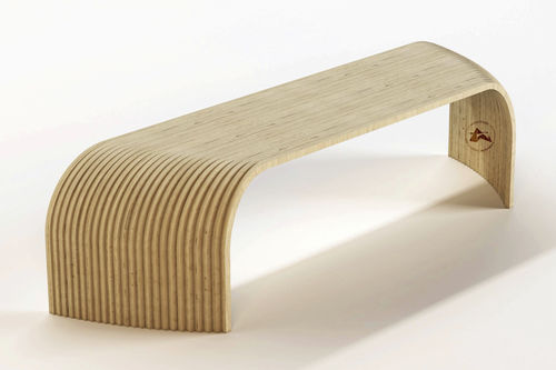 Contemporary bench - FUTURABLEND - Axes in Excess - birch / wood / spruce