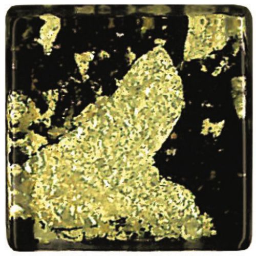Glass mosaic tile - VINCENTE NERO E - Vetros GmbH - gold / high-gloss / indoor