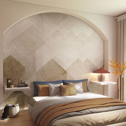 Contemporary wallpaper - ZIGZAG - rimura Srl - nonwoven fabric / fiberglass / polyester