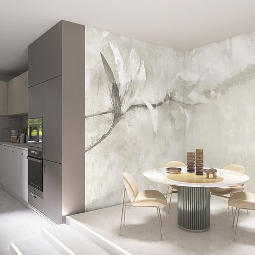 Contemporary wallpaper - DANZA DEI GIGLI - rimura Srl - nonwoven fabric / fiberglass / polyester