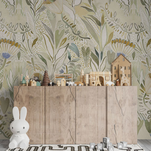 Contemporary wallpaper - ESPLOSIONE DI FIORI - rimura Srl - fiberglass / polyester / vinyl