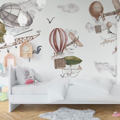 Contemporary wallpaper - LITTLE AVIATOR - rimura Srl - fiberglass / polyester / vinyl