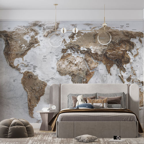 Contemporary wallpaper - GEOGRAPHY - rimura Srl - fiberglass / polyester / vinyl