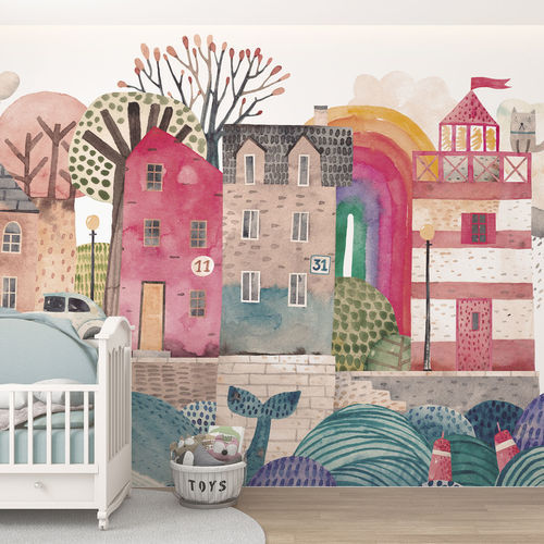 Contemporary wallpaper - FISHERMEN ISLAND - rimura Srl - fiberglass / polyester / vinyl