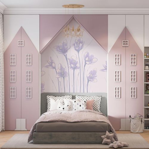 Contemporary wallpaper - PETUNIA - rimura Srl - nonwoven fabric / fiberglass / polyester