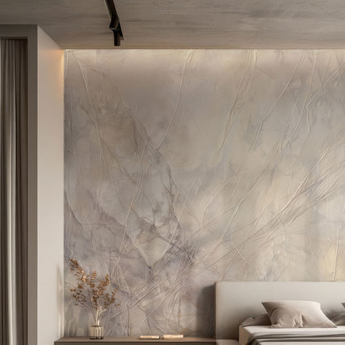 Contemporary wallpaper - SINAPSY - rimura Srl - linen / nature pattern / marble look