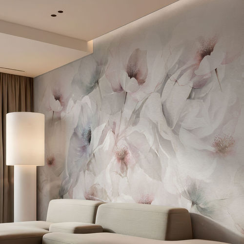Contemporary wallpaper - RIMMEL - rimura Srl - linen / floral / wallpaper look