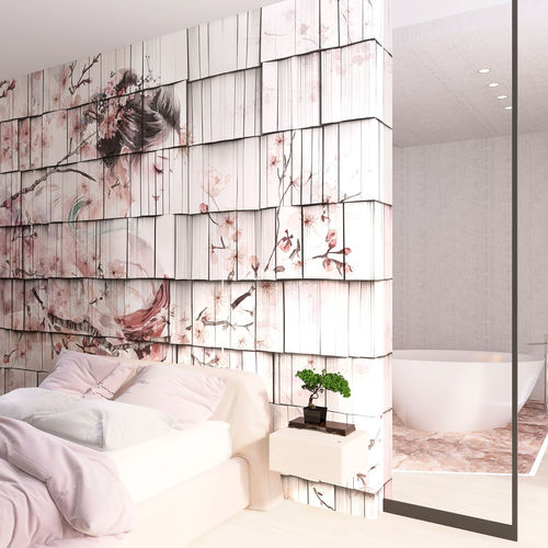 Contemporary wallpaper - GEISHA - rimura Srl - linen / floral / nature pattern
