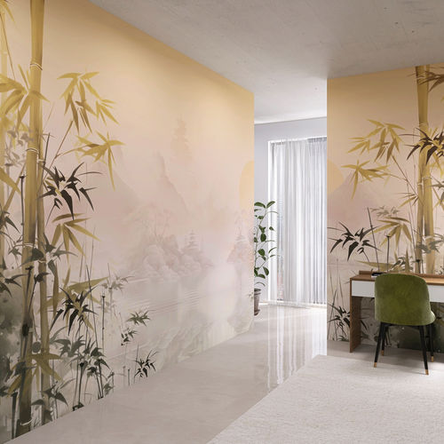 Contemporary wallpaper - ASANA - rimura Srl - nonwoven fabric / fiberglass / polyester
