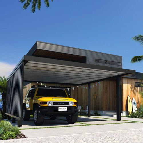 Commercial carport - SKC - TOYO BOEKI CO.,LTD. - customizable / aluminum / galvanised steel