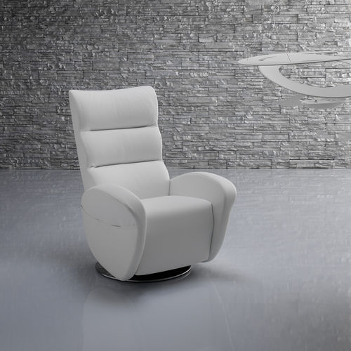 Contemporary relaxing armchair - Ester - IL BENESSERE - leather / fabric / wooden