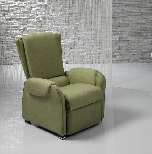 Contemporary relaxing armchair - Lea - IL BENESSERE - leather / fabric / iron