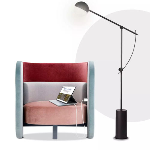 Contemporary armchair - DISKRET  - LILIPOPART - fabric / solid wood / MDF
