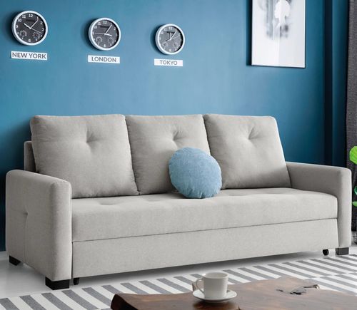 Sofa bed - PAULINA - FRANCEBANON - contemporary / fabric / with armrests