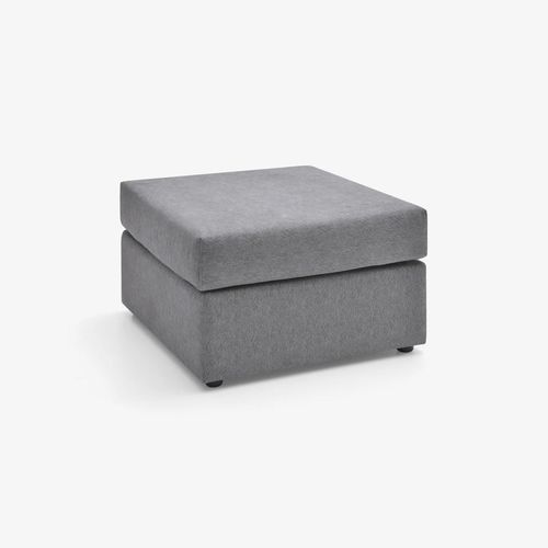 Contemporary pouf - GREY - FRANCEBANON - fabric / wooden / square
