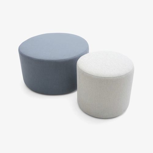 Contemporary pouf - LOTO - BAMBÚ - FRANCEBANON - fabric / pine / round