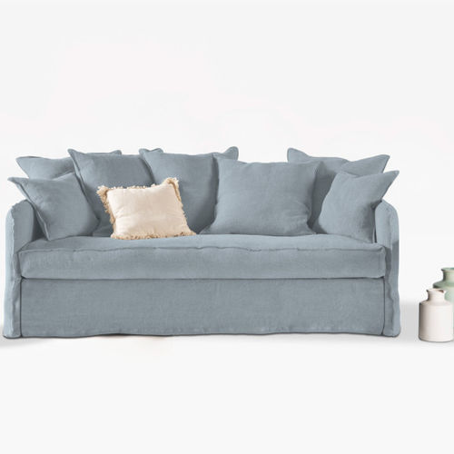 Contemporary sofa - CASSIS - HOME SPIRIT - fabric / with armrests / with removable cushion