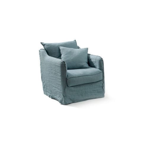 Contemporary armchair - CAP FERRET - HOME SPIRIT - fabric / beech / with removable cushion