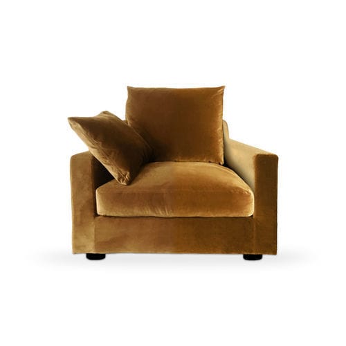 Contemporary armchair - BEAUSSET - HOME SPIRIT - fabric / beech / upholstered
