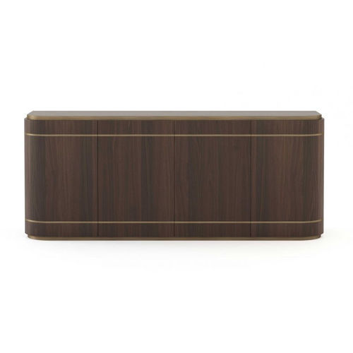 Contemporary sideboard - Elea - Stylish Club - wood veneer / bronze / with shelf