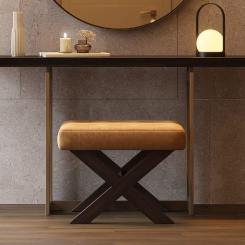 Contemporary stool - Bridge - Stylish Club - fabric / wood veneer base / modular