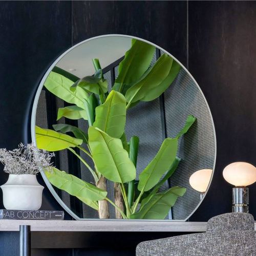 Wall-mounted mirror - Foz - Stylish Club - contemporary / D-shape / transparent