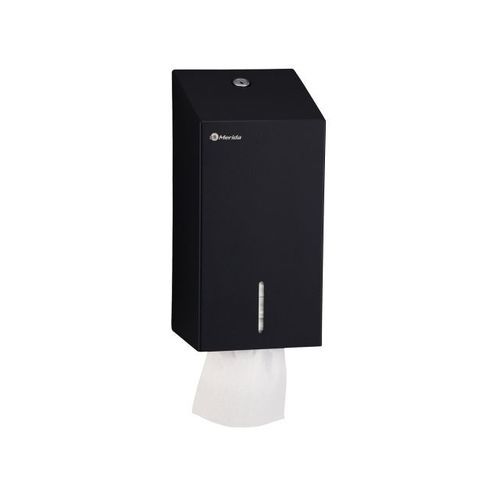 Wall-mounted toilet paper dispenser - STELLA - Merida. Sp. z o.o. - stainless steel / black / commercial