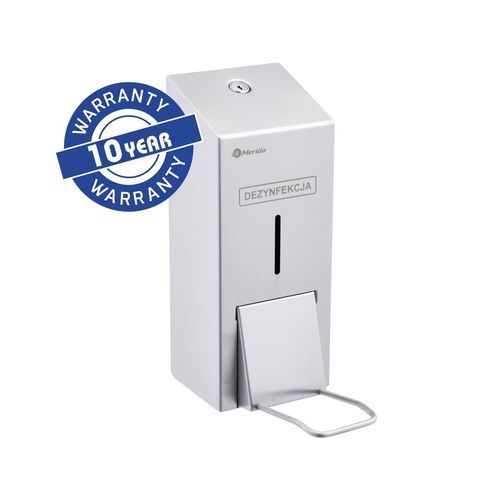 Wall-mounted hand sanitizer dispenser - STELLA - Merida. Sp. z o.o. - manual / stainless steel / commercial