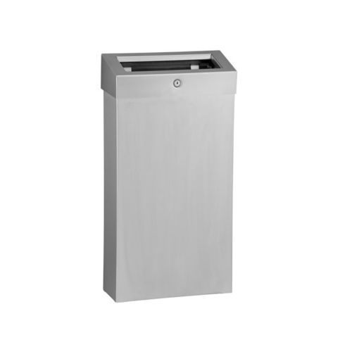 Public trash can - STELLA SLIM COMBO - Merida. Sp. z o.o. - stainless steel / with lid / indoor