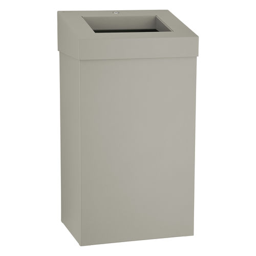 Stainless steel trash can - STELLA STONE GREY KSJ108 - Merida. Sp. z o.o. - powder-coated steel / with lid / indoor