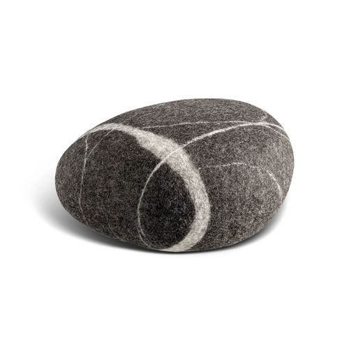 Contemporary pouf - PEACE - Katsu Stones - wool / other shapes / handmade