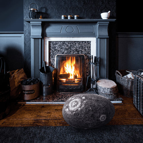 Contemporary pouf - SCANDINAVIAN MOSS - Katsu Stones - wool / round / handmade