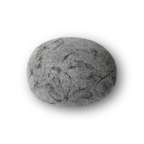 Contemporary pouf - NORD - Katsu Stones - wool / oval / handmade