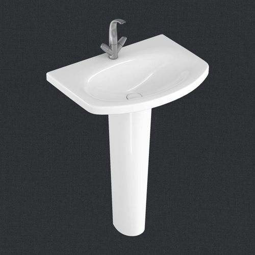 Free-standing washbasin - COLADO  - UV CERAMIC - porcelain / with mixer tap / oval