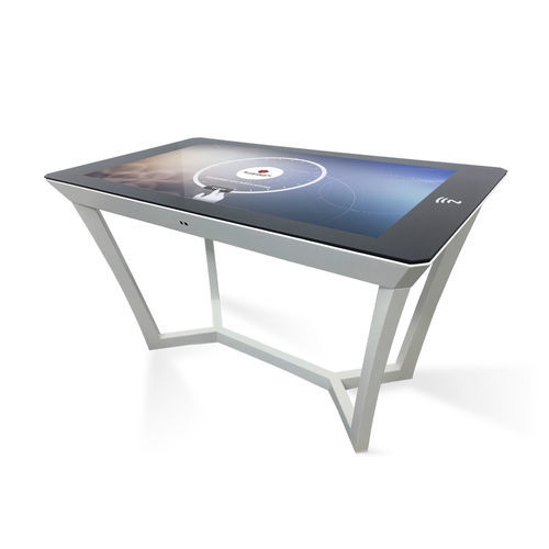 Contemporary table - Tiffany - DYMENSION - metal / metal base / rectangular
