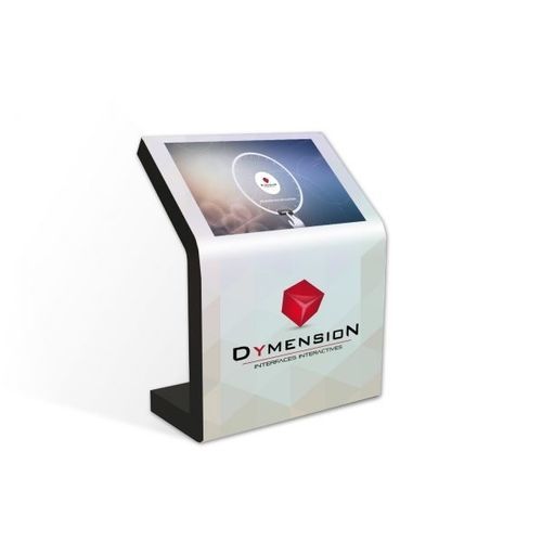 Interactive kiosk with touchscreen - HOME 42 - DYMENSION - indoor / freestanding