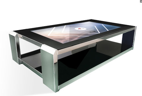 Contemporary coffee table - MOON - DYMENSION - metal / metal base / rectangular