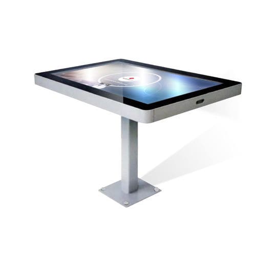 Restaurant table - TouchPlus - DYMENSION - contemporary / metal / metal base