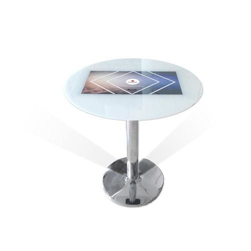 Restaurant bistro table - RestoRound - DYMENSION - contemporary / metal / metal base