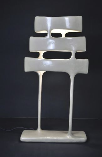 Floor-standing lamp - L'APPEL DE LA MER - JOËL BARTZ - marble / contemporary / corded
