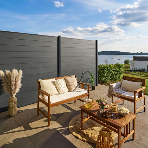 Louvered fence - 152318 - GARDENODE - residential / commercial / aluminum