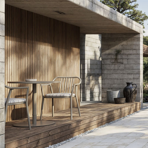 Contemporary dining chair - MONTE - Yaaz - indoor / outdoor / aluminum
