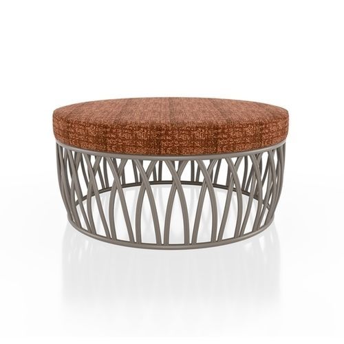 Design pouf - KORU R - Yaaz - aluminium / Sunbrella® / round