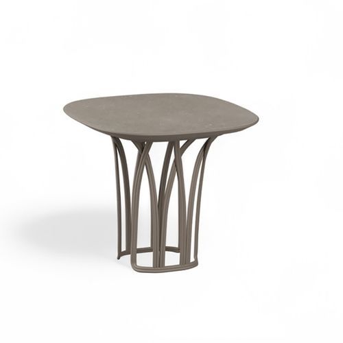 Design coffee table - KORU - Yaaz - aluminium / aluminum base / square