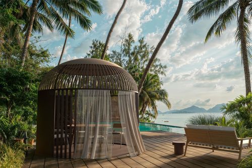 Aluminum gazebo - FESS - Yaaz - fabric roof / aluminum frame