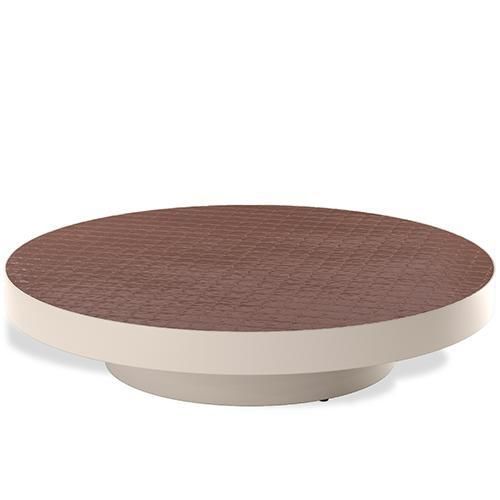 Design coffee table - HISS - Yaaz - aluminum / porcelain / aluminum base