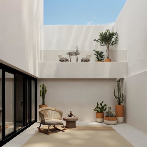 Clay planter - KUVA R39 - Yaaz - round / design / beige