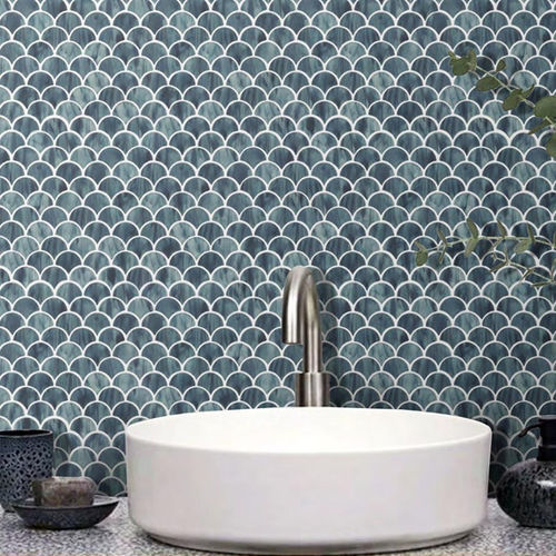 Glass mosaic tile - CLOUD GAUZE SERIES - TESSERE - high-gloss / indoor / bathroom